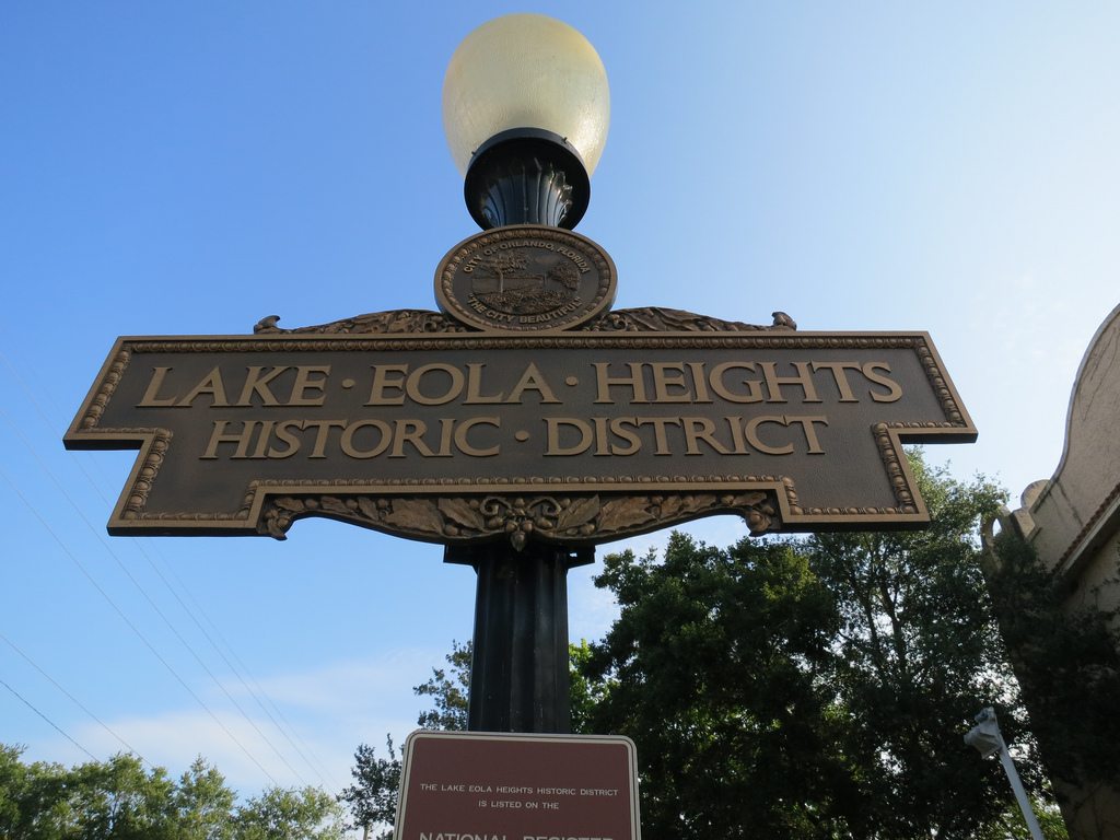 Lake Eola Heighs Historic Distric Sign
