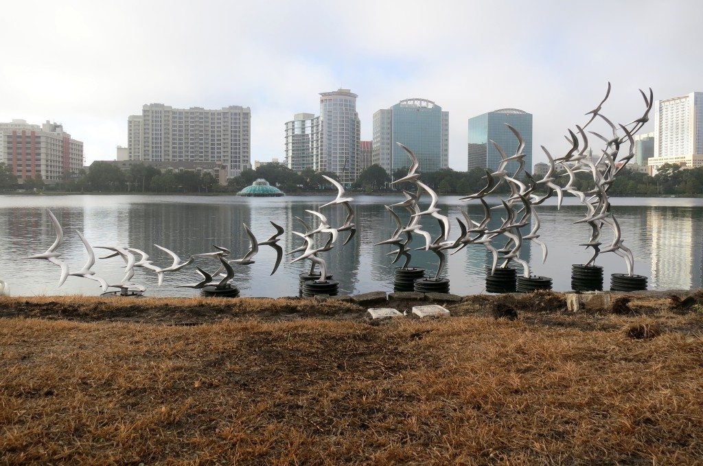 See Art Orlando Sculpture Takes Flight Over Lake Eola Bungalower