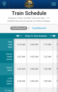 SunRail Mobile Schedule