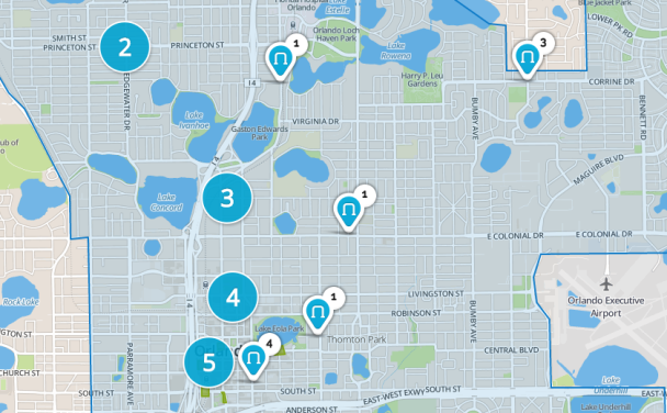 Orlando Bike Share Locations