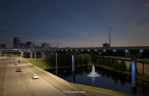 Rendering: I-4 Ultimate - I-4 and 408 (Night)
