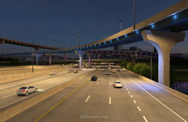 Rendering: I-4 Ultimate - I-4 and 408 (Night)