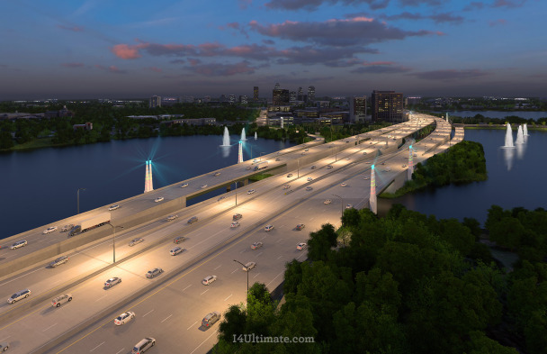 Rendering: I-4 Ultimate - I-4 and Ivanhoe (Night)
