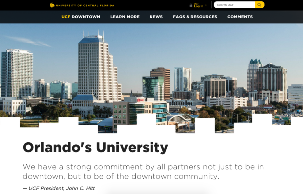 UCF Downtown Campus Website