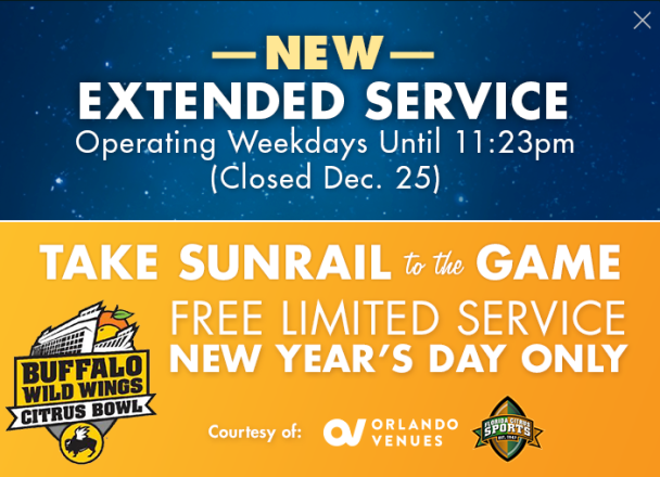 SunRail Service extended and new year