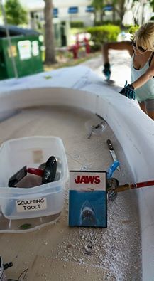 "Jaws" booth in progress