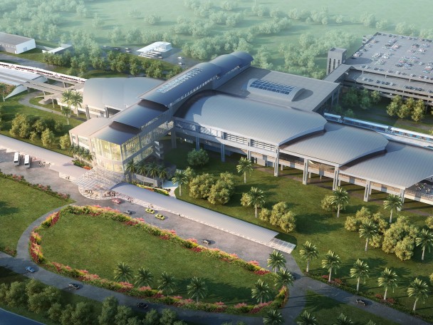 Rendering of new station to be built at Orlando International Airport