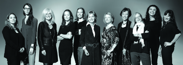 The 11 award-winning female photojournalists who are featured in National Geographic's exhibition “Women of Vision: National Geographic Photographers on Assignment,” which opened at the National Geographic Museum on Thursday, Oct. 10.  From left: Erika Larsen, Kitra Cahana, Jodi Cobb, Amy Toensing, Carolyn Drake, Beverly Joubert, Stephanie Sinclair, Diane Cook, Lynn Johnson, Maggie Steber and Lynsey Addario. Photo credit: Mark Thiessen/National Geographic