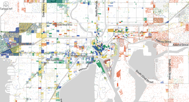 Tampa Employment Map 2010