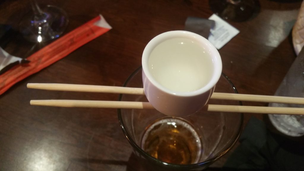 Before heading to the next restaurant we all had a Sake Bomb