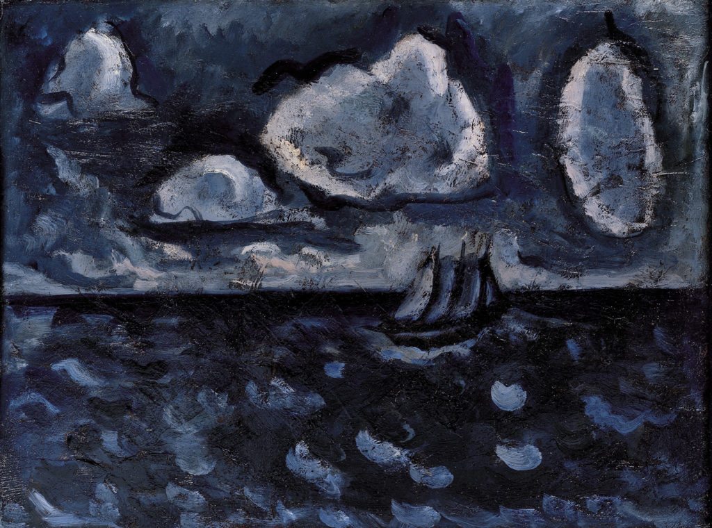 Marsden Hartley Stormy Sea No. 2, n.d. Oil on Academy Board 12 1/8 x 16 inches Collection of the Farnsworth Art Museum, Museum Purchase made possible in part by gifts from Mr. Edwin L. Beckwith and Dr. Peter Sheldon Image courtesy of the Farnsworth Art Museum
