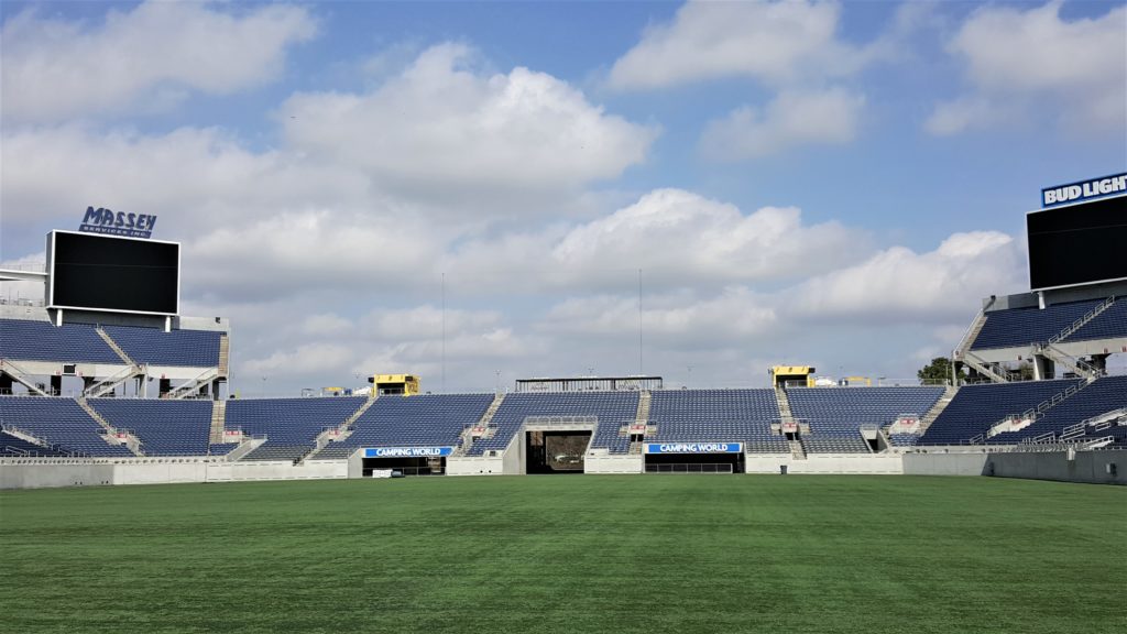 Tour of the Camping World Stadium, from the green