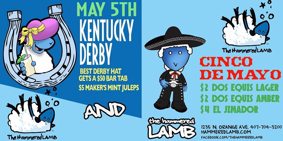 Cinco De Mayo And Kentucky Derby At The Hammered Lamb Bungalower