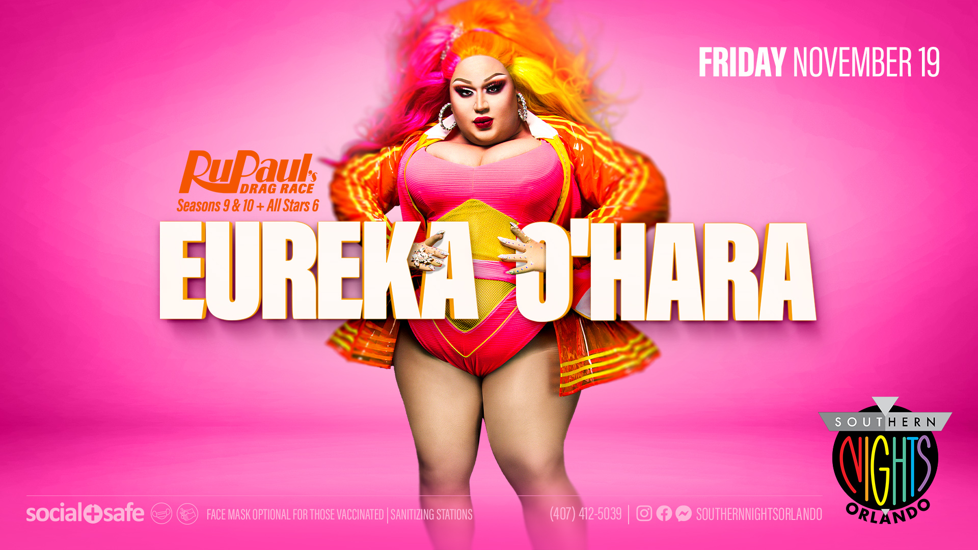 Eureka Ohara From Rupauls Drag Race At Southern Nights Orlando Bungalower