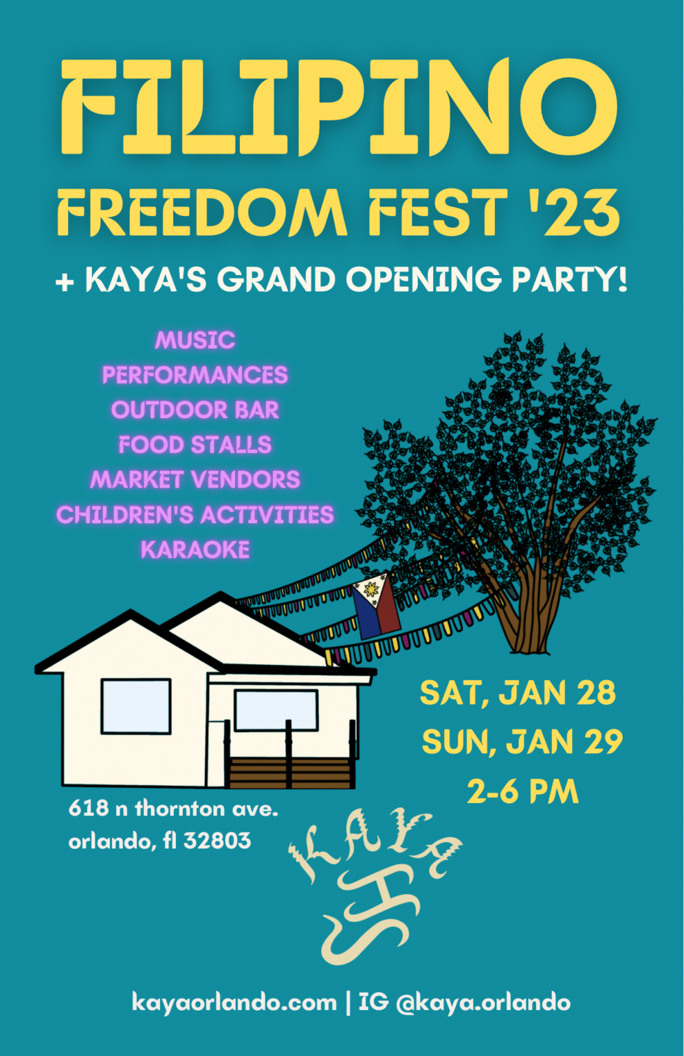 Kaya restaurant to host Filipino Freedom Fest in conjunction with grand